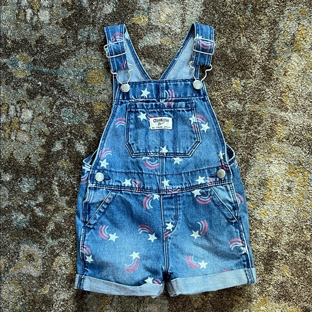 OshKosh B'gosh Starry Rainbow Denim Overalls